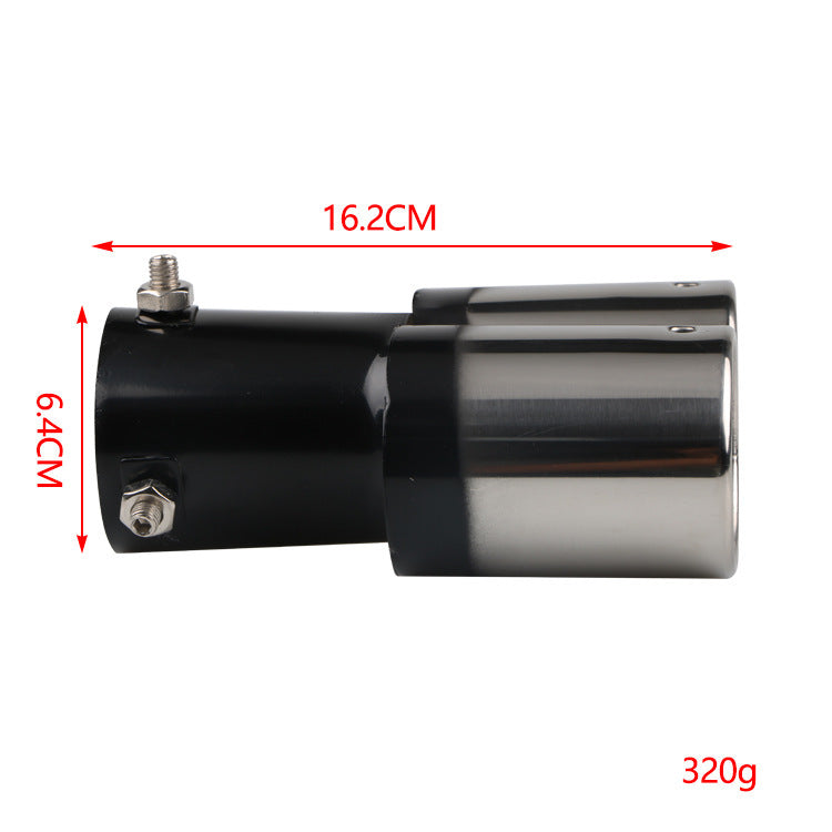 Automobile Universal Tail Double Muffler Stainless Steel Exhaust Pipe