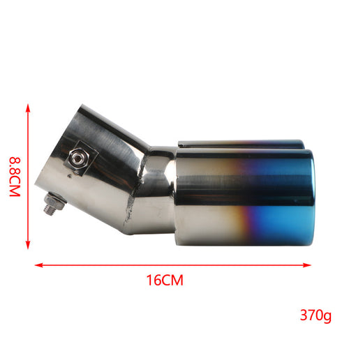 Automobile Universal Tail Double Muffler Stainless Steel Exhaust Pipe