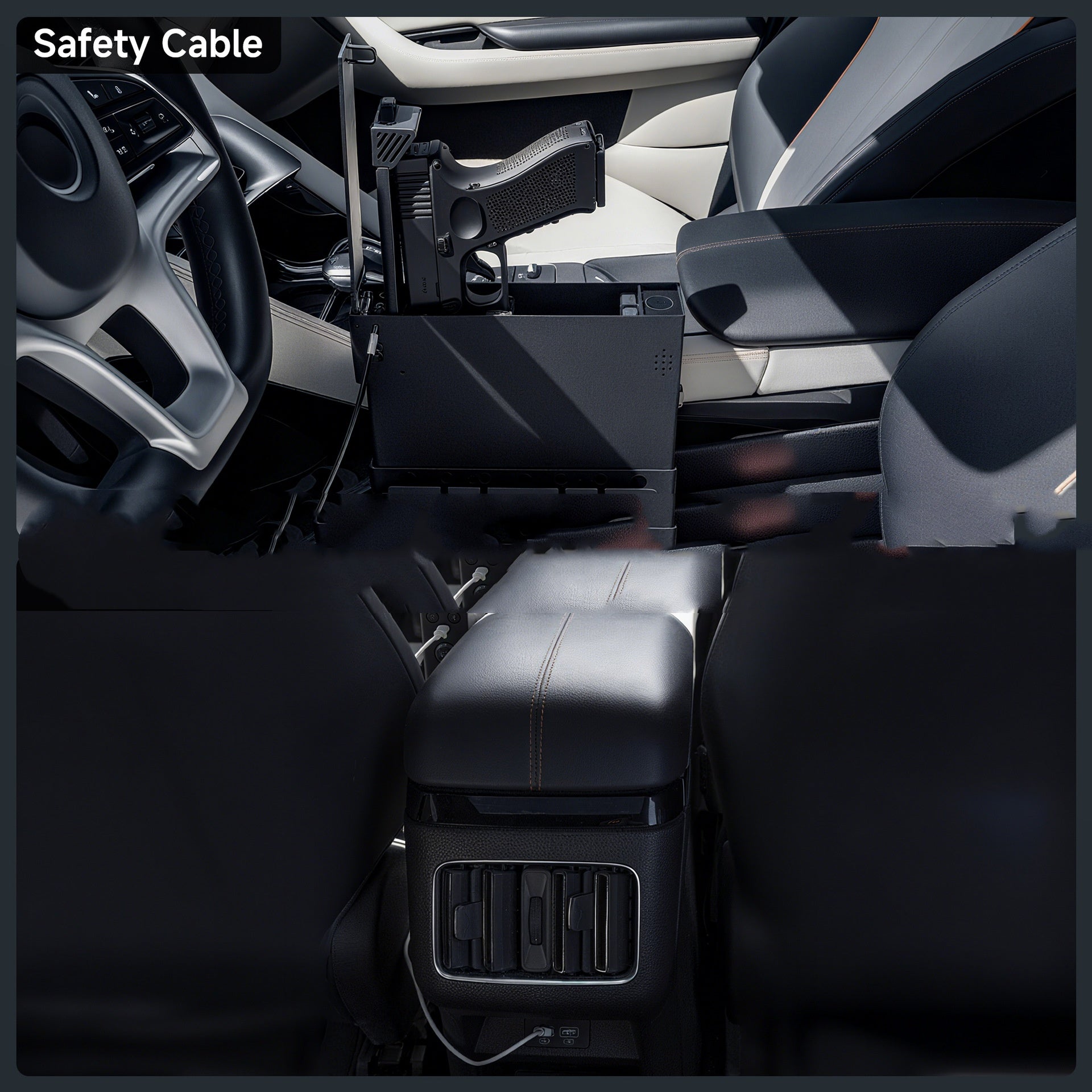 In-car Fingerprint-activated Handgun Safe
