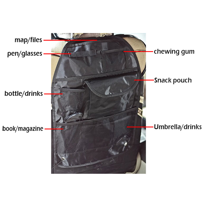 Car rear seat storage bag