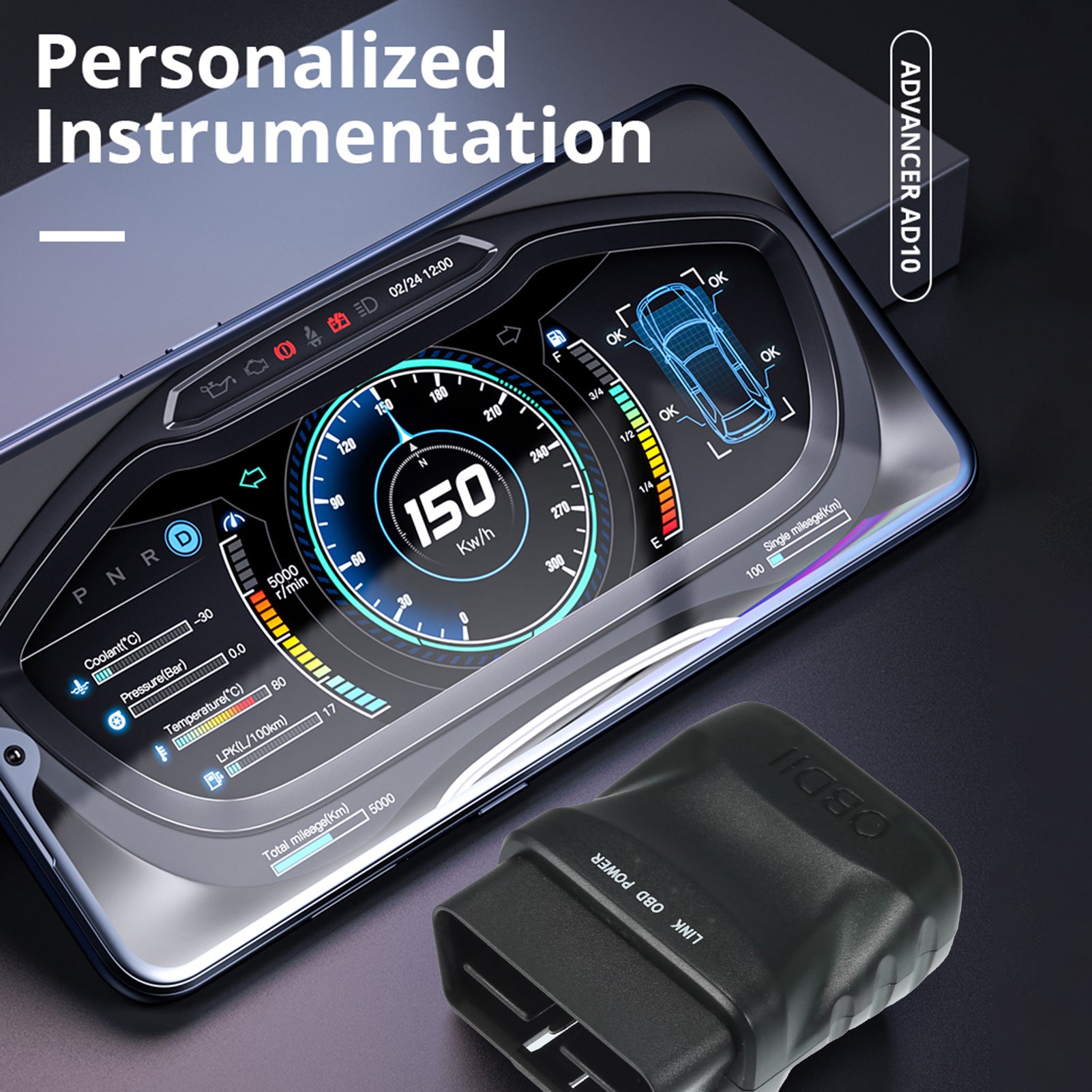 Car Simplicity Bluetooth Connection OBD2 Diagnostic Scanner