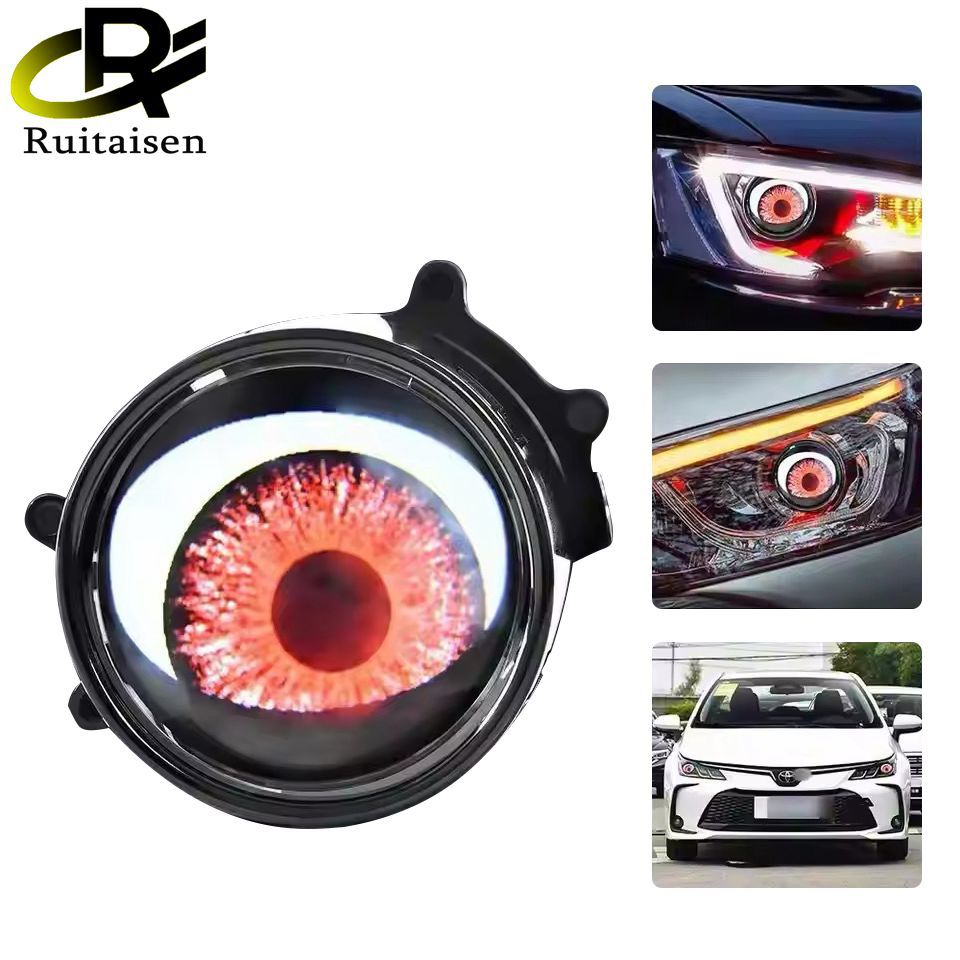 Car Motorcycle 3-inch LED Demon's Eye 12V 15W Modified Lens Devil Eye Eye Lamp