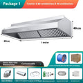 Thickened Stainless Steel Exhaust Hood Commercial Kitchen Restaurant Canteen