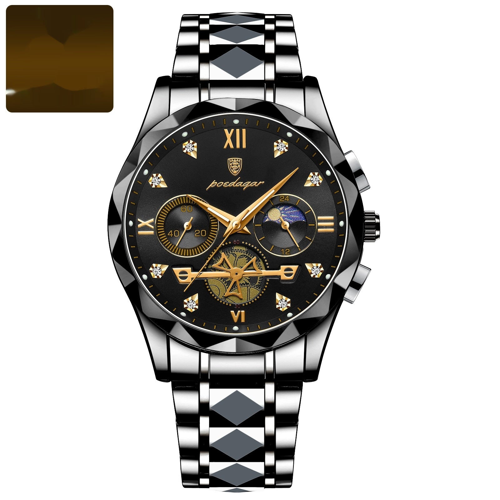 Mens Waterproof Luminous Multifunctional Fashion Watch