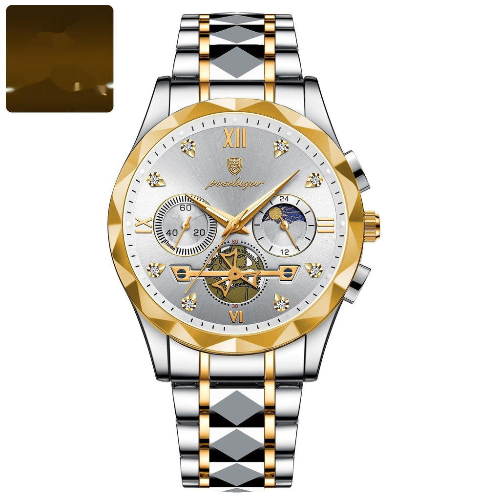 Mens Waterproof Luminous Multifunctional Fashion Watch