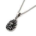 Retro Flame Skull Stainless Steel Pendant