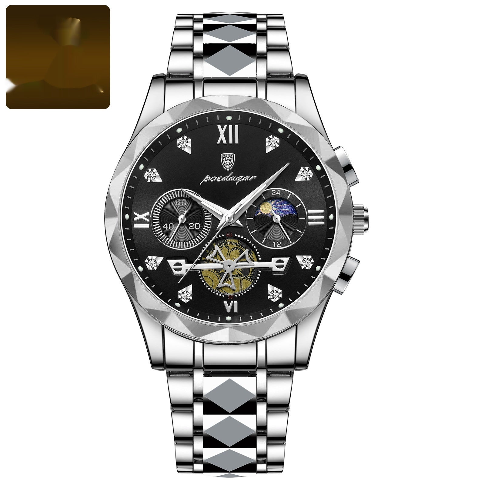 Mens Waterproof Luminous Multifunctional Fashion Watch