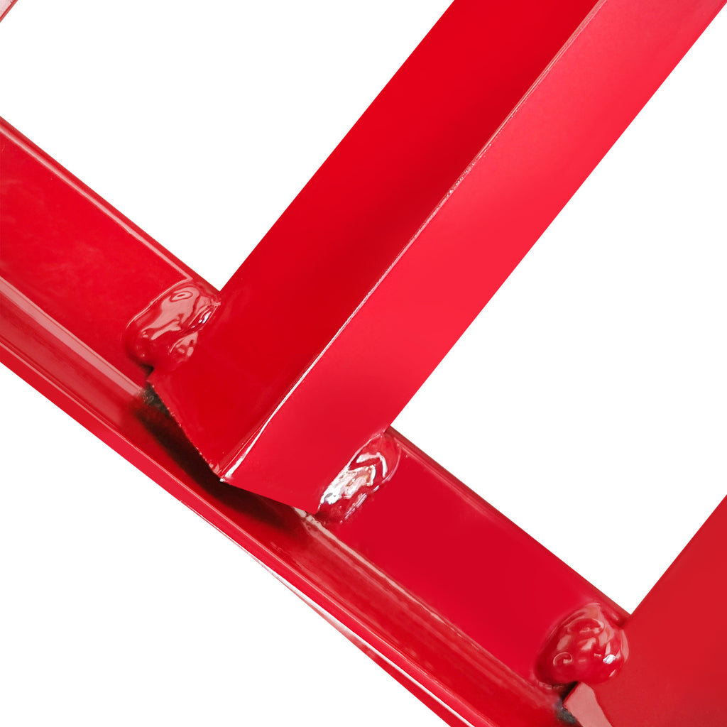 Hydraulic Car Ramps, 2 Pack Car Ramp High Lift, 11000LBS Automotive Truck Cars Service Ramps, Low Profile Oil Change Ramps With Support Jack For Car Truck Trailer Garage Repair Red