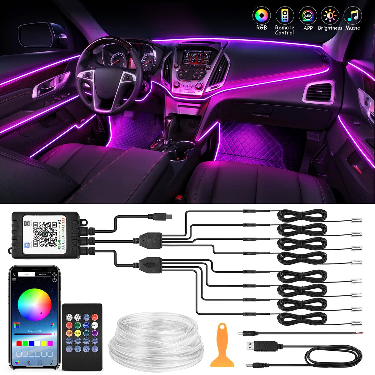 TurboGlow RGB Interior Lights