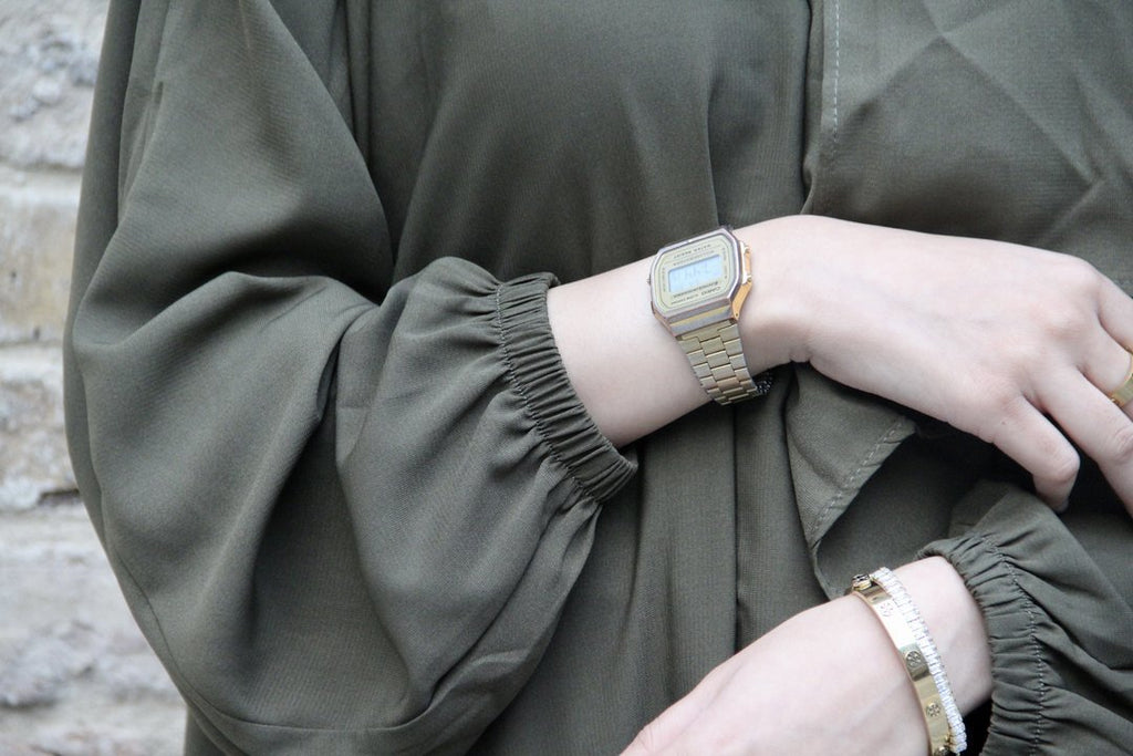 European And American Muslim Arabic Solid Color Hooded Robe Dress