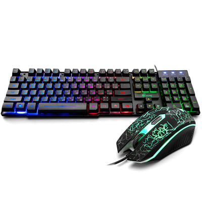 Luminous Keyboard And Mouse Set Desktop Computer Game Manipulator Feel