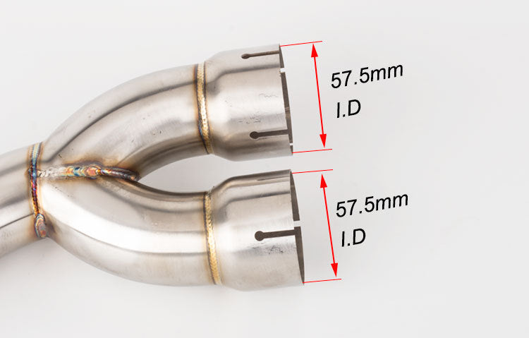 The Exhaust Pipe Goes To The Middle Section Of The Back Pressure Package R6
