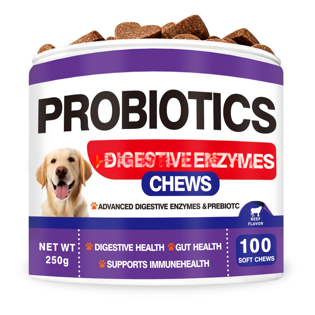 Pet Probiotic Chewable Tablets Support Canine Gut Digestion